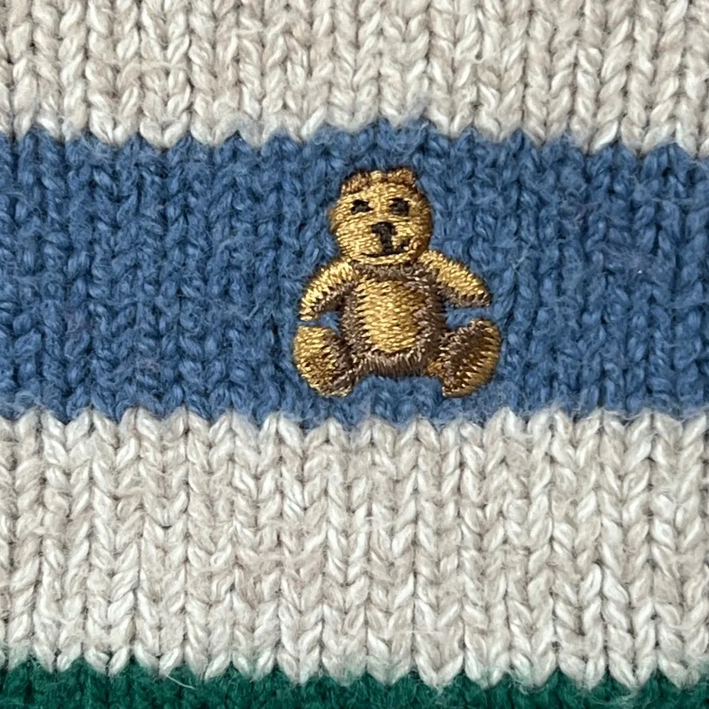 Baby Gap CashSoft Multi Stripe Brannan Bear Sweater 18-24 Months Multicolor Knit